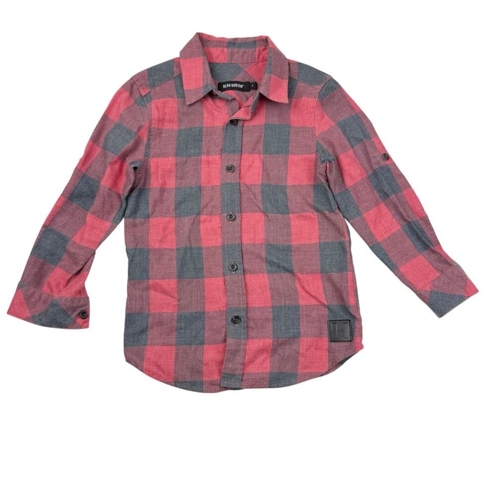 Beau Hudson Red Buffalo Plaid Button Down Shirt